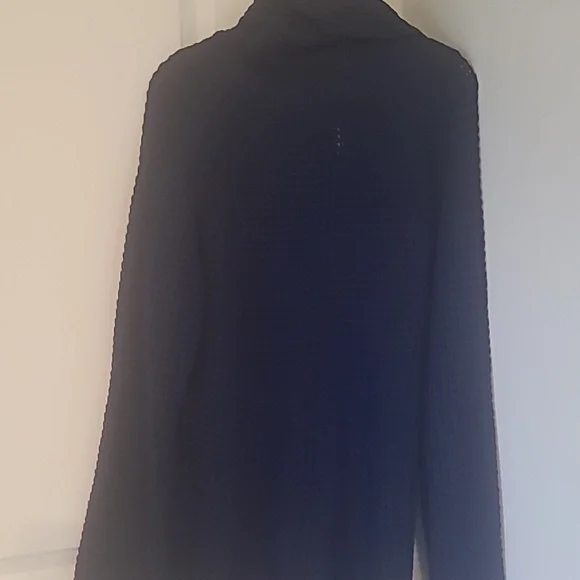 Women's blue waffle sweater. - Picture 5 of 5